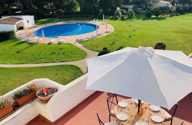 Large Luxury Family Apartment with poolside private terraces, WiFi, AC.