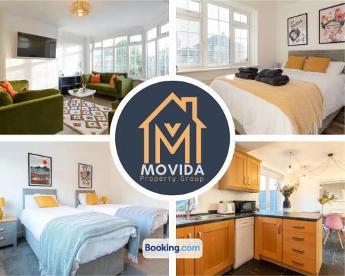 Large Modern 6 Bedroom House By Movida Property Group Short Lets & Serviced Accommodation With Games Room