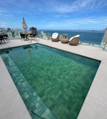 Leblon - Flat 16 andar Vista do Mar, Piscina, Sauna, Academia e Garagem - True Rio