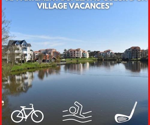 "LES COULEURS DU LAC" Appartement 8 personnes, sur 2 niveaux, accès piscines gratuit, village vacances
