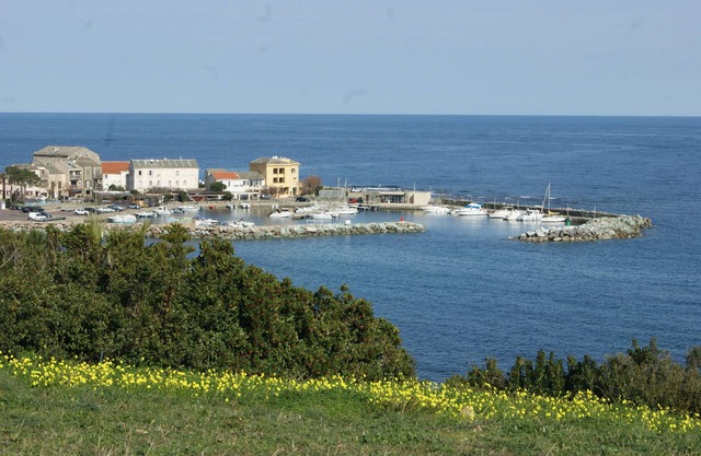 Les Cyprès - View to the sea and Harbor of Santa Severa, in Corsican Cape