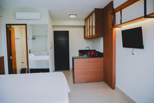 Loft completo e climatizado a 2 minutos do centro