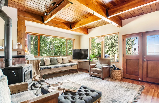 Lovely home overlooking Puget Sound with wood stove, decks & great yard