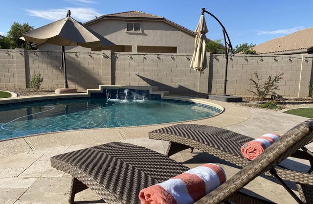 Luxurious desert home with pool and game rooms!
