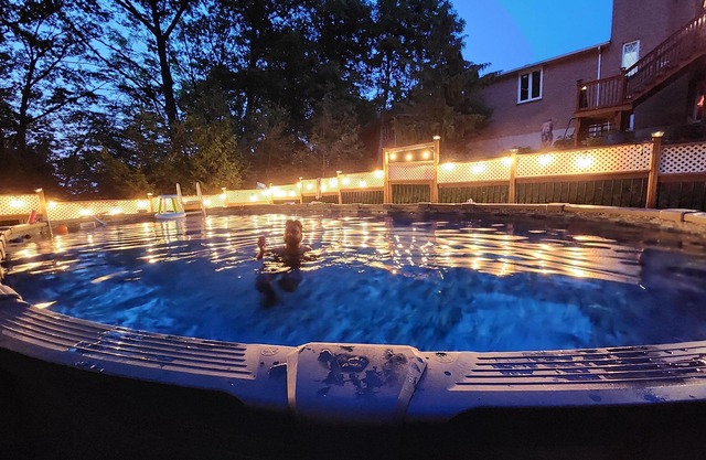 Luxurious Walkout Basement, with pool side and sunset