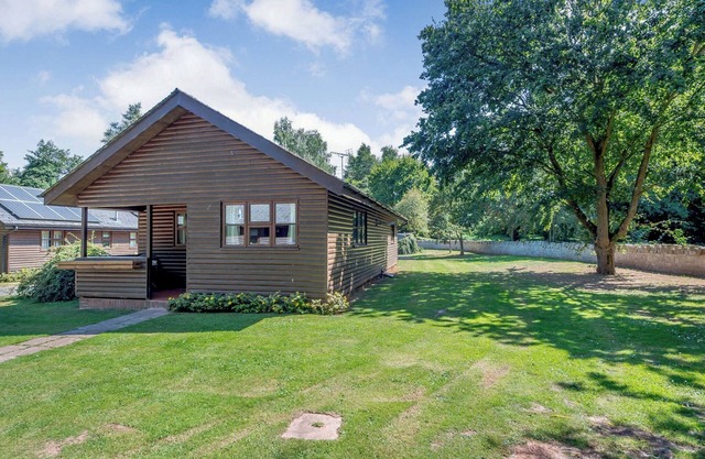 Luxury lodge with one king-size double and one twin.