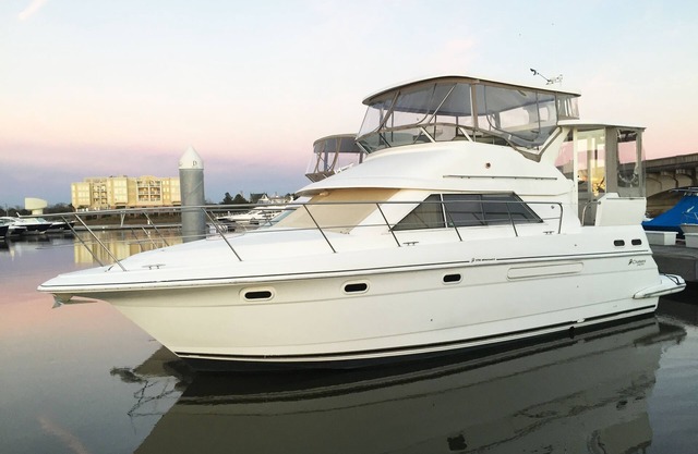 Luxury yacht in downtown Charleston, SC
