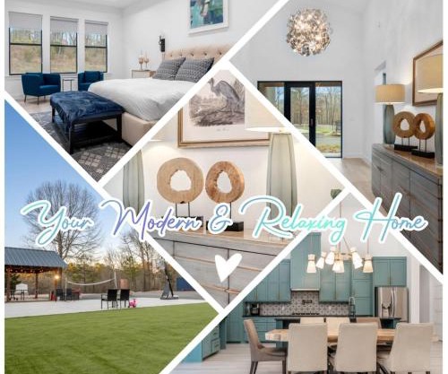 Modern Retreat 10 min-Oaklawn BBQ grill Pavillion Kids playground