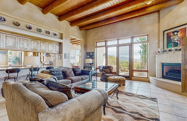 Mountain-view magic - large home office, chef’s kitchen, wraparound patio