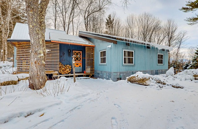 Mtn-view home with private hot tub, deck, outdoor shower, grill, & wood stove