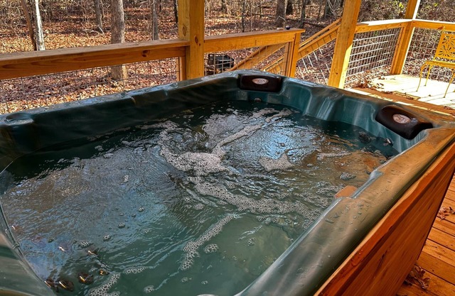 New, cozy cabin in the woods with hot tub! Centrally located!