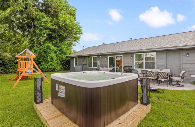 Nr NRG + Med Center | Hot Tub BBQ Games Swing Set