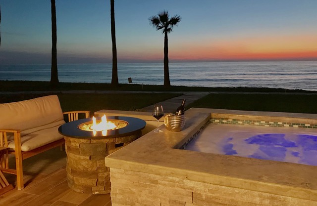 Ocean front beach house with hot tub and breathtaking views of the Pacific.