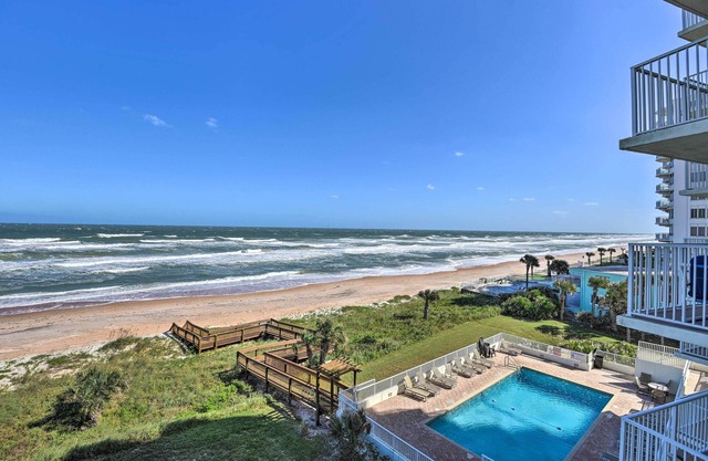 Oceanfront Retreat w/Pool: Steps to Ormond Beach