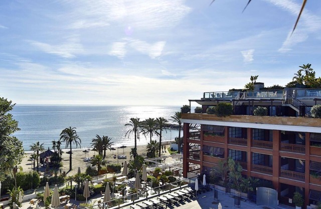 On the Costa del Sol seafront near the Puerto Banus marina.