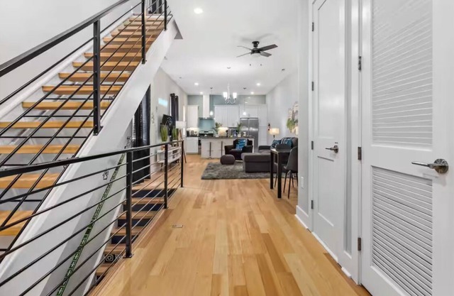 PANTHERS THEMED 3-bedroom DUPLEX; 2 livings rooms & 2 kitchens, in uptown.