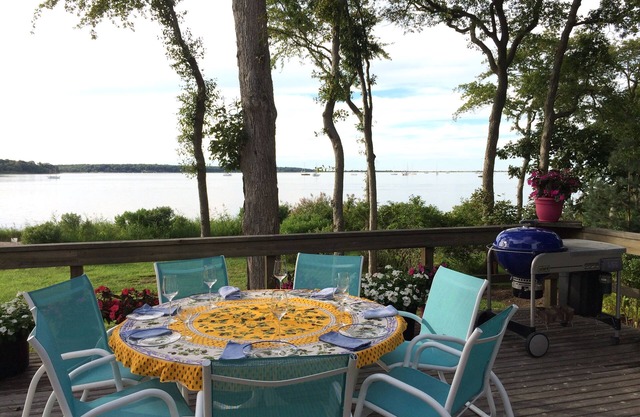 Prime East Hampton Waterfront Spectacular modern home with glorious sunsets