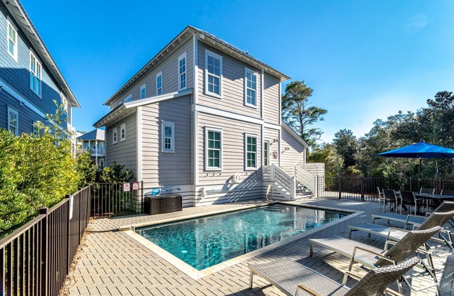 Private, Heated Pool just steps to the Beach!