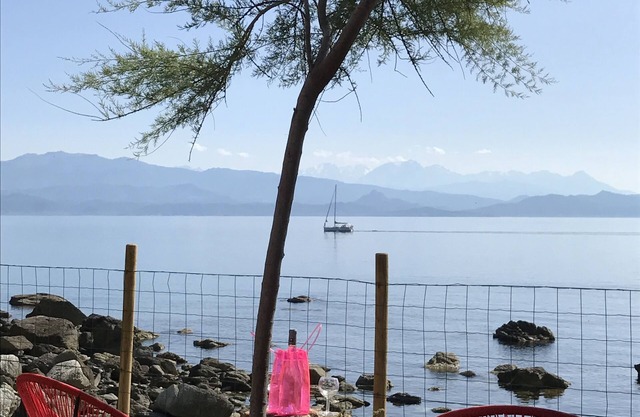 Rare, Cap Corse seaside. House with large garden and direct access to the sea.