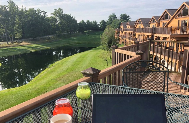 Rare Top Floor Northern Bay Condo Overlooking The Par 3 Green with Lake Views!