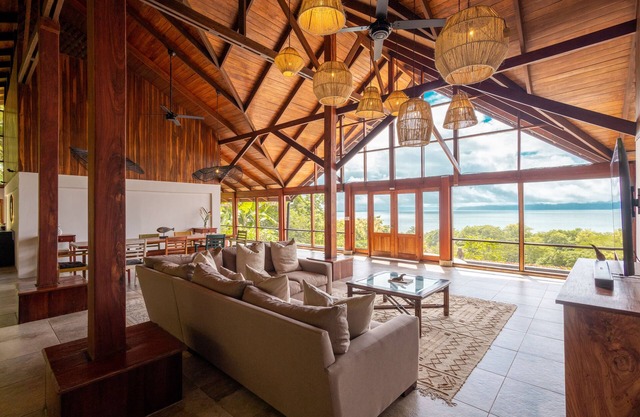 Recently remodeled home with sunset, ocean and jungle views and great surf!