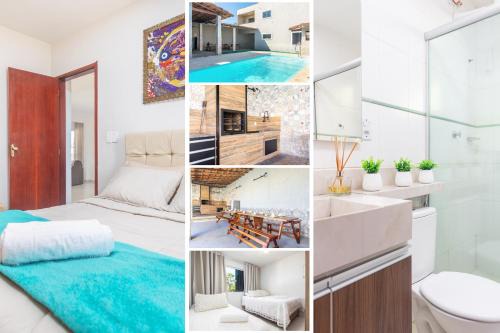 Refúgio Tropical Casa de Praia com Piscina Climatizada e 4 Suítes e garagem 3 carros, 800 mtrs da praia internet 700 mbps, condomínio privado com pista de skate , quadra de futevôlei , campos e quadras de futebol!