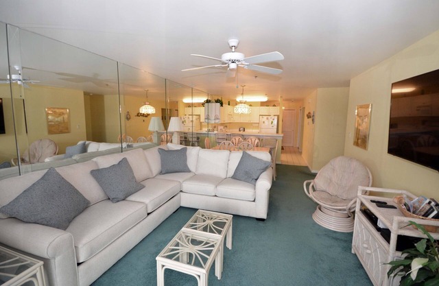 Relax and enjoy this two BD condo on the bay side with an outdoor pool and free WiFi, close to a lot of activities
