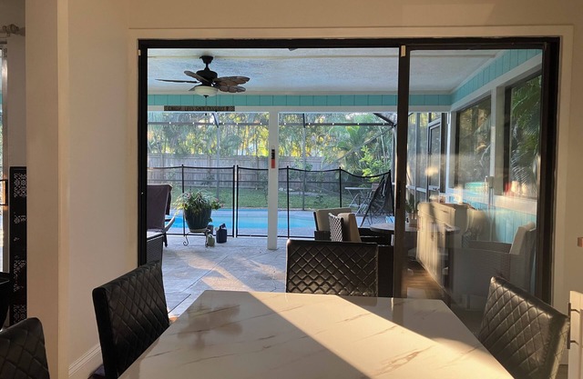 Relax in this 3 bedroom, 2 bathrooms, heated pool with pull out couch, sleeps 8