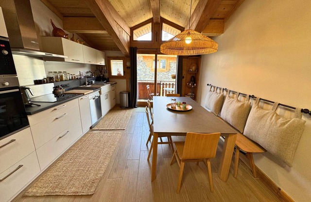 Renovated Village House with 3 Bedrooms, Cozy Living, and Mountain Charm for 6 in St Marcel