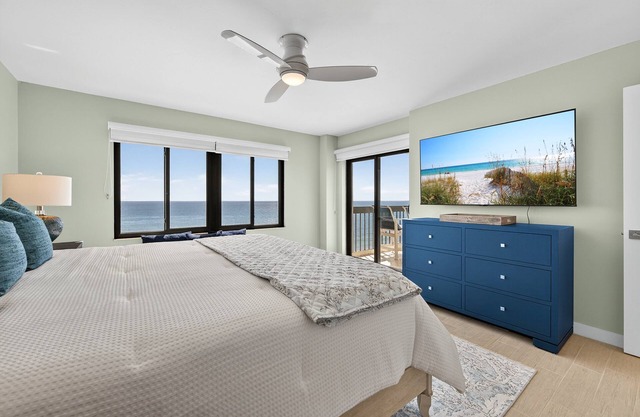 Renovated direct oceanfront condo with spacious balcony, heated pool, and garage parking