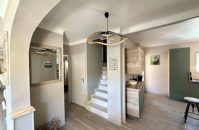 Renovated house with swimming pool, garden, and air conditioning throughout the house