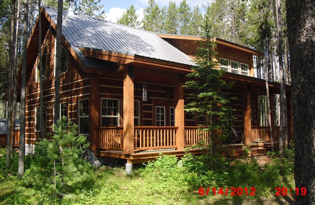 Riverfront cabin adjacent to Glacier National Park.
