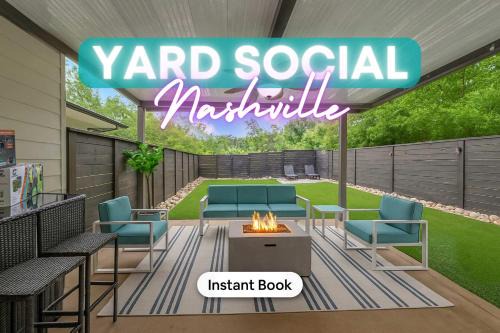 Rooftop Large Backyard Fire Pit Near Downtown Nashville