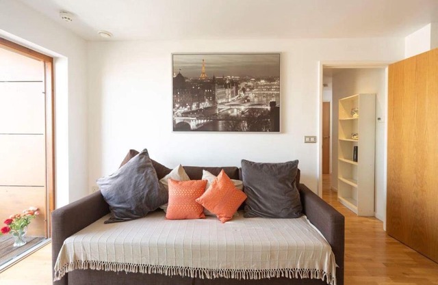 Room with private bathroom in a modern two bedroom two bathroom flat