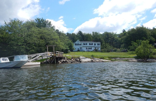 Saltwater farmhouse on 2+ acres of waterfront with private dock