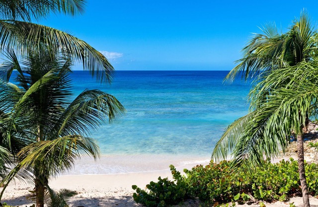 Schooner bay is a beachfront condominium with a freeform swimming pool as the focal point