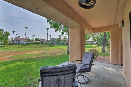 Scottsdale retreat with patio overlooking greenbelt