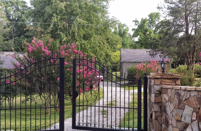 Secluded mountain-view hideaway with pond, firepit, large yard, fireplace & AC