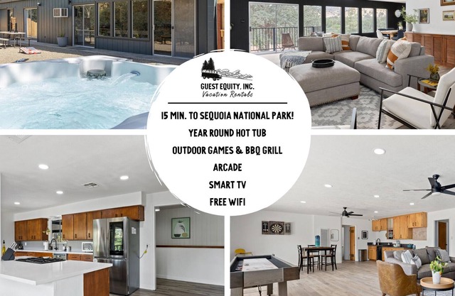 Sequoia Family Retreat- Game Room, Spa!