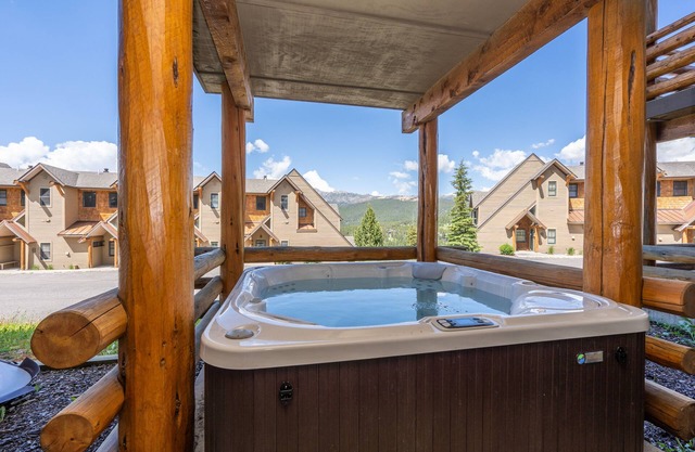 Slopeside townhome with ski-in/ski-out and private hot tub