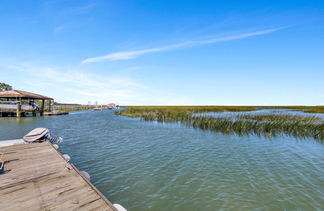 Soaring Views of River + Marsh w/Shared Dock by Lucky Savannah