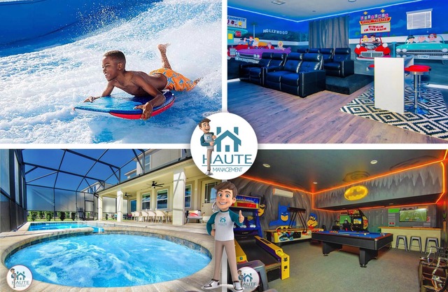 “Solara Sanctuary: 7BR Oasis w/Arcade, Theater & Private Pool near Disney”