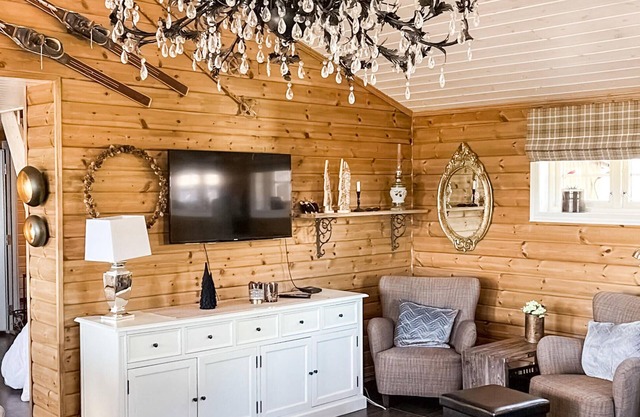 Spacious cottage with panoramic view and sauna.