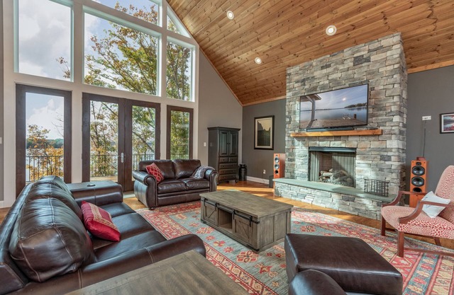 Spacious new home on main lake with stunning views and convenient location