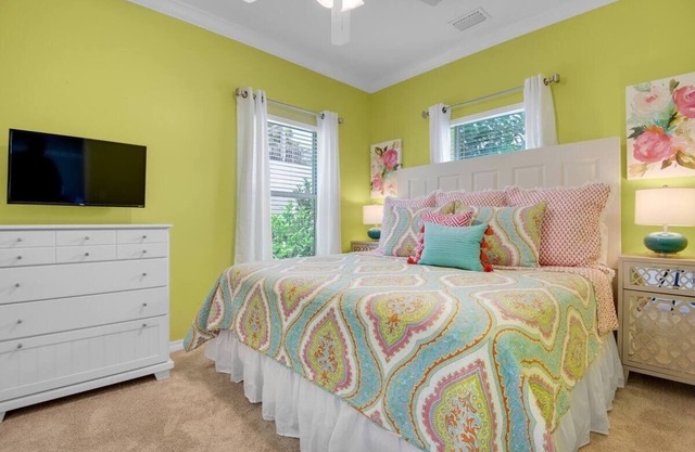Spacious, pet-friendly, 5-bedroom house with private pool and steps to the beach
