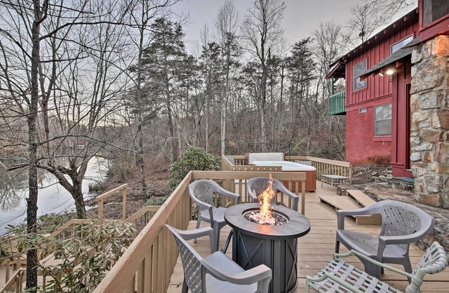 Spacious Waterfront Retreat w/Dock & Hot Tub