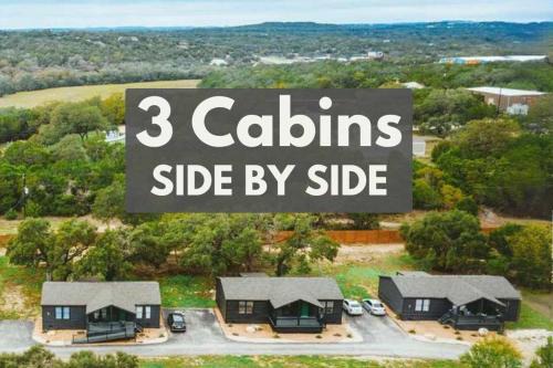 Starlight Horizon 3 Cabins LMN - Pet-Friendly Texas Hill Country Group Stay Near Canyon Lake - Pool, Stargazing, Sleeps 24