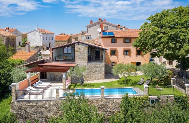 Stone villa Zamask with a pool and a lovely view