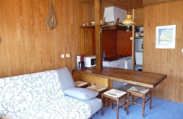 Studio cosy 4 pers, accès direct pistes, balcon, casier à skis - FR-1-602-15