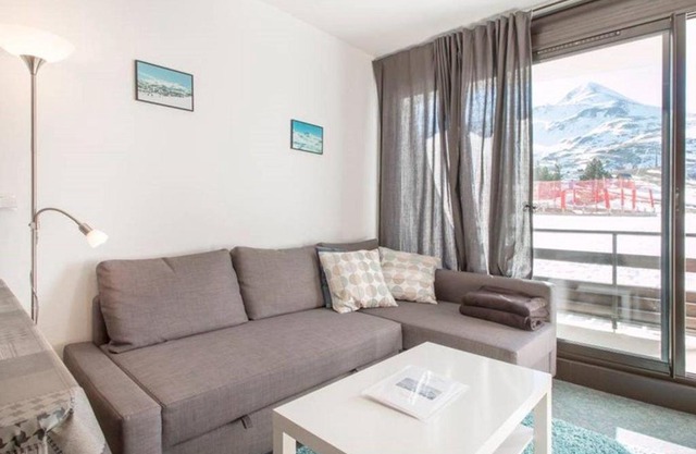 Studio cosy pour 4 avec balcon et Wi-Fi, accès direct aux pistes - FR-1-602-59